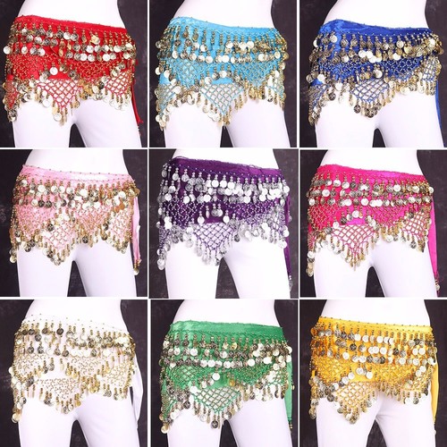 Velvet belly dance hip scarf - velvet,