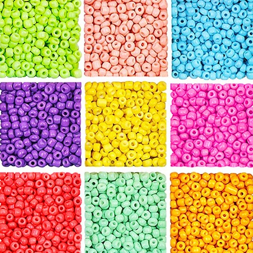 50g glass seed beads - ❤,