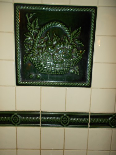 Dark green glazed - dark, glazed,