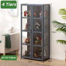 Transparent Display Case Storage Shelves Acrylic Display Cabinet Double Door