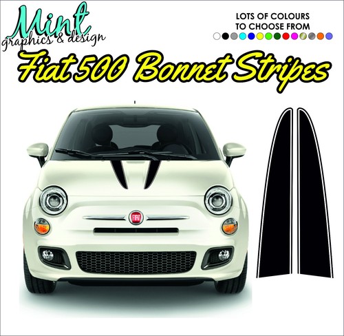Fiat 500 bonnet stripes abarth - 500,