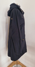 Didricksons navy blue coat sz 40 dry 5 parka raincoat storm system READ hooded