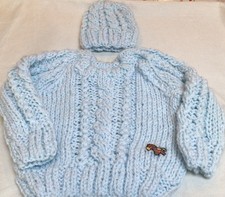 Hand knitted childs cable - childs,