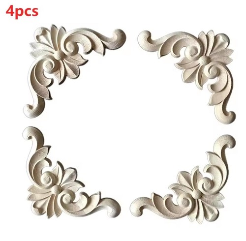 4pcs wooden carved - 4pcs,
