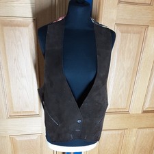 Ladies Brown Suedette Floral