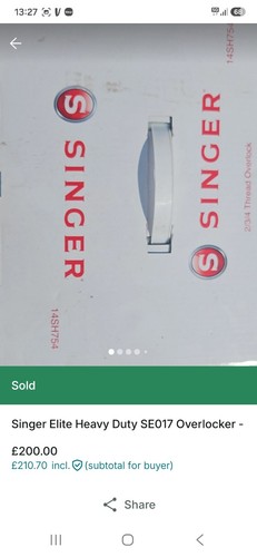 Singer thread overlocker - singer,