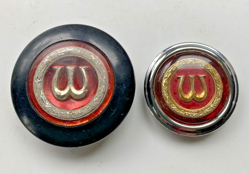 Wolseley car badges - badges, steering