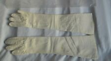 Vintage Wiston Lavabile Art Deco Long White Leather Evening Opera Gloves 6 1/2 
