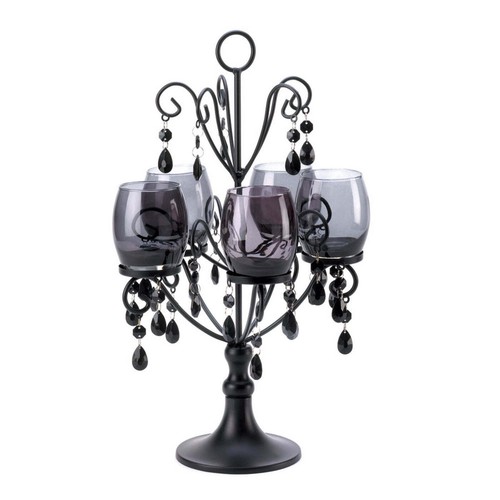 Gothic decor candle - candle, holder