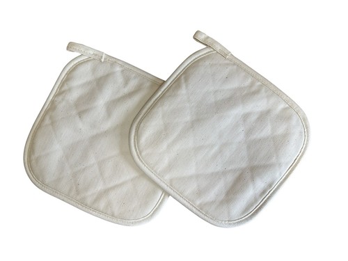 Cotton pot holders cream - cotton,