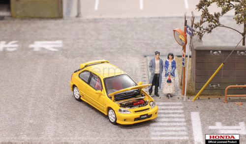 For scale yellow civic - 1:64,
