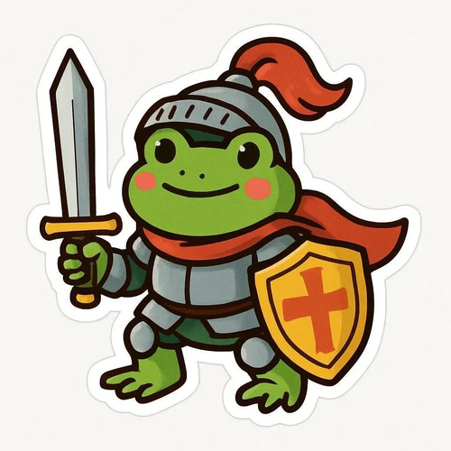 Sticker frog knight - 4,