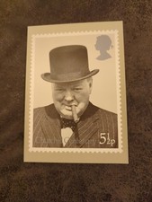 Winston Churchill Royal Mail Postcard With Stamp 1974. First Day Of Issue