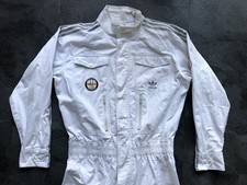 Adidas Classic Racing Flying Jump Suit Driver Pilot Overalls Men's XL White Rare