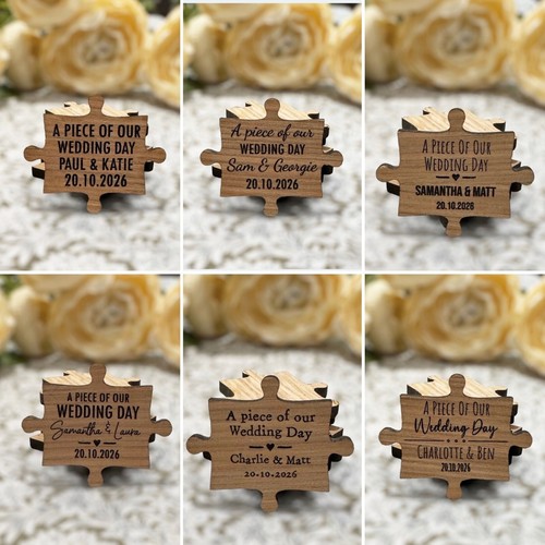 Custom wedding jigsaw favours - wedding,