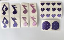 Vintage 80s June Kessler Assorted Satin Glitter Puffy Stickers
