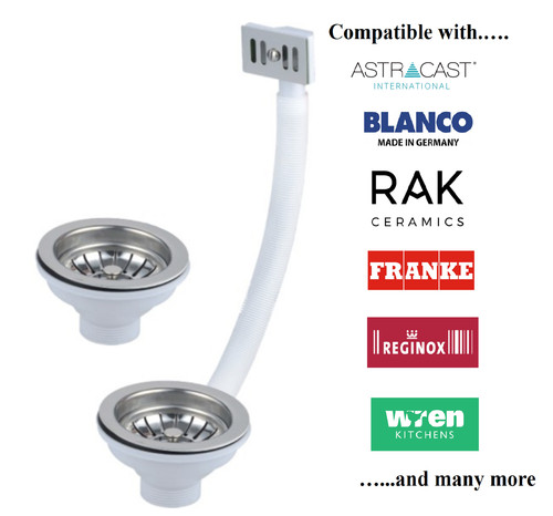 Basket strainer 90mm waste - basket, for