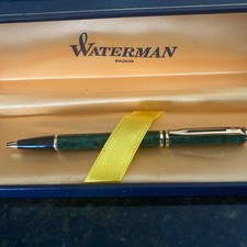 Waterman Paris Marble green  Pen With Box NOS #