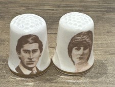 Pair Thimbles HRH Charles & Diana 29th July 1981 Masons Ironstone Royal Wedding