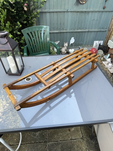Vintage wooden sleigh snow - sleigh,