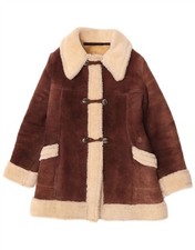 Vintage womens shearling coat - shearling,