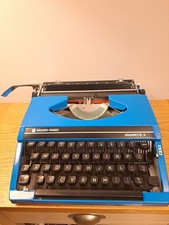 Silver Reed Silverette II Vintage Typewriter with Hard Case Blue Tested Working