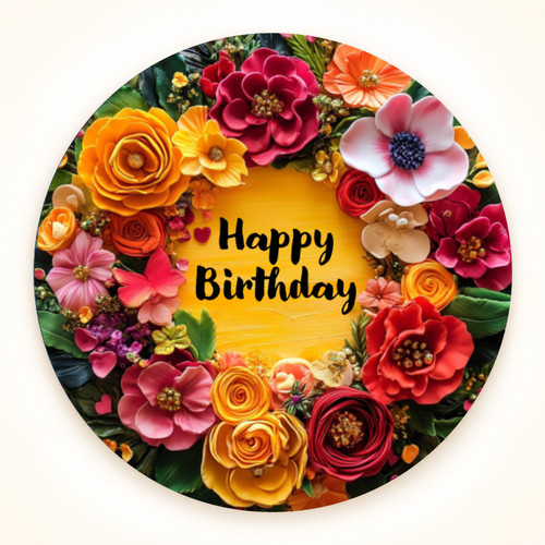 Beautiful flowers cake - cake, topper