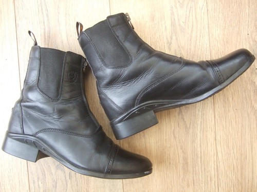 Ariat black leather zip up - leather~zip,