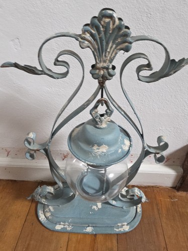 Vintage metal candle lantern - metal,