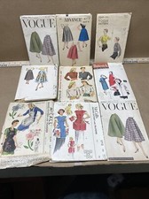 Vintage Lot 9 Women’s Clothing Patterns from 1950s Vouge McCall Butterick Etc.