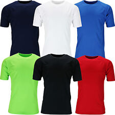 New Mens Breathable T Shirt Wicking Cool Dry Running Gym Top Sports Performance