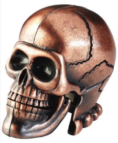 Human skull metal pencil - metal,