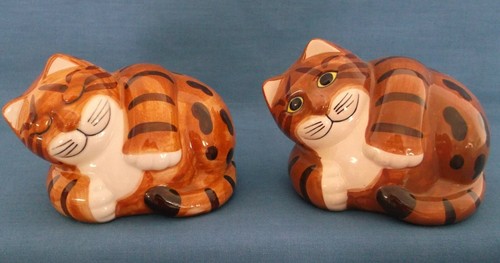 Quail pottery cats cat ginger - cats,