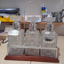 Vintage Glass Decanter Set 