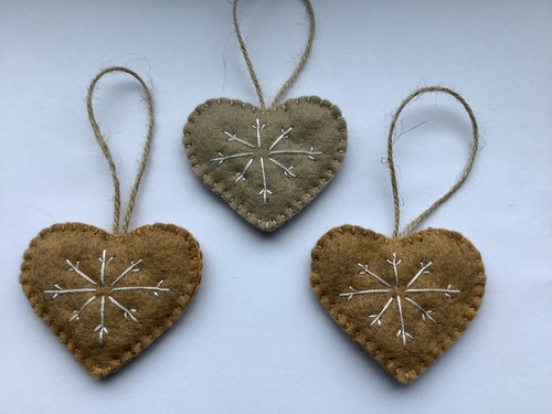 Three handmade felt - handmade,