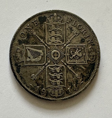 1914 one florin coin george - 1914,