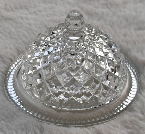 Vintage pressed glass - vintage, domed