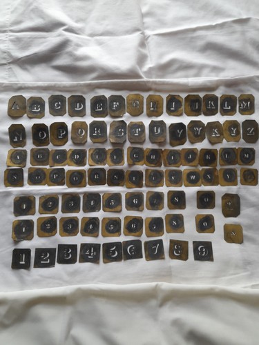 Vintage brass alphabet and - brass,