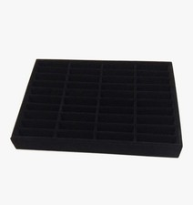 Portable Wooden Storage and Display Box for 60 Items, 50x34.5x5.5cm