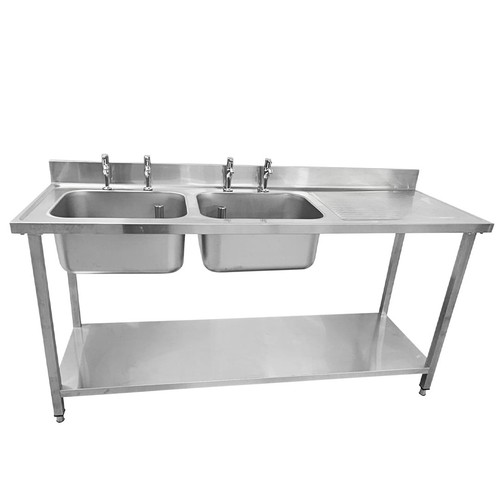 Stainless sink double bowl - double,