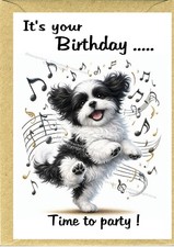 Shih Tzu Dog Birthday Card