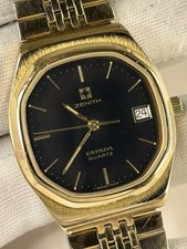 ZENITH Espada Vintage 1970’s Black Dial Mens Gold Dress Watch - 27