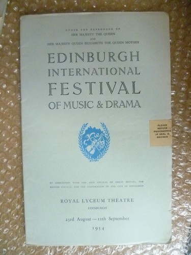 1954 edinburgh int festival - int'l,