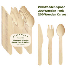 600 WOODEN CUTLERY SET SPOONS