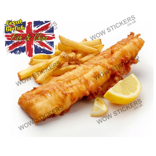 Fish chips sticker - fish,