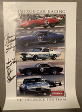 Edelbrock Vintage Hot Rods Car Racing Poster Shelby