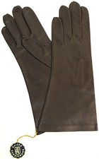 Leather Gloves For Women Kaiser Finger Nappa Unlined Coffee Dark Brown Size 7