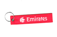 EMIRATES - Red Airline Keyring Tag - New