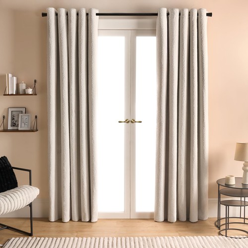 Ohs boucle eyelet curtains - boucle,