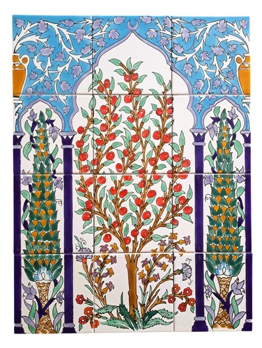 Handpainted tiles glazed - tiles,